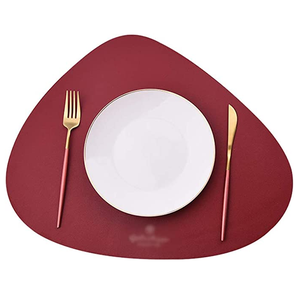 Leather Dining Table Use Sublimation Table Mats Good Quality Egg Shape Dining Mats and Customized Size <b>Cheap</b> Price - Product Image 5