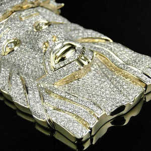 Pendentif glacé HipHop personnalisé 3D dessin animé visage 925 argent coloré Moissanite pendentif Moissanite personnalisé - Product Image 3