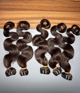 ผมต่อจาก100% ดิบผมลอนคลื่นสีน้ำตาลธรรมชาติไม่ผ่านกระบวนการผมของผู้บริจาคผมแบบไม่พันกัน - Product Image 5