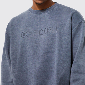 Nouvel arrivage personnalisé hommes lavage à l'acide en détresse rue soleil fané survêtements Logo goutte épaule hiver confortable personnalisé - Product Image 3