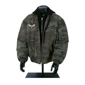 Vintage Streetwear Hip Hop Bomber Jacket Custom Fleece Loose Regular Woolen Zipper Windproof Jacket Man - Product Image 3