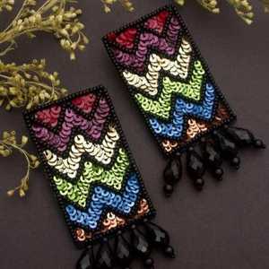 Pendientes de cuentas de estilo europeo y americano clásico de diseño Rani, conjunto de oro empanado occidental para boda, estilo bohemio - Product Image 5