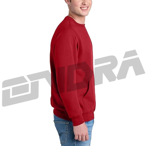 Sweat-shirt rouge à col rond en polyester doux, pull décontracté pour un style streetwear quotidien chaud avec un ajustement confortable et moderne cozytrendgearpro - Product Image 2
