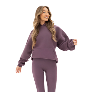 Felpa Oversize da Donna 50% Cotone 50% Poliestere, Stile Streetwear con Spalle Scese, Vestibilità Comoda, Moda Invernale - Product Image 5