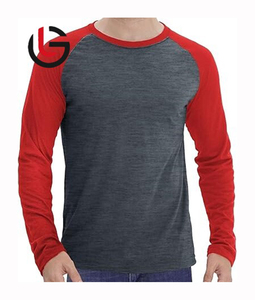 Camiseta de manga raglán de algodón orgánico 100% para hombre, camiseta 180 GSM, Camiseta larga, transpirable, de secado rápido, antiarrugas - Product Image 3