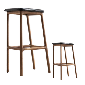 Chaise de bar mini-café moderne en bois avec siège, idéale pour café, îlot de cuisine, comptoir de bar et salle à manger. - Product Image 4