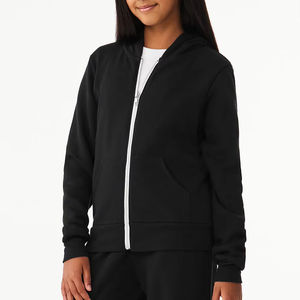 Nouveau style de sweat-shirt à capuche oversize à épaules tombantes avec fermeture éclair, en tissu polaire chaud d'hiver, non doublé, anti-rétrécissement, coupe-vent - Product Image 1