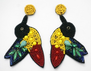 Trending Unisex Religious <b>Wings</b> Pendant <b>Earrings</b> with Multi-Colour <b>Wings</b> Embroidery Design Popular for Weddings Parties Gifts - Product Image 3