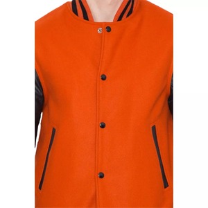 Chaqueta universitaria de lona personalizada de alta calidad para hombre, chaqueta con letras de béisbol y cuello levantado a un precio - Product Image 5