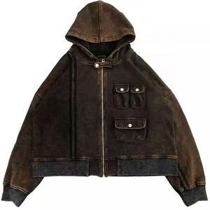 2025 Sudadera con capucha Asid Wash de alta calidad hecha a medida para hombres, sudaderas con capucha con hombros caídos, hecha a medida, de alta calidad - Product Image 1