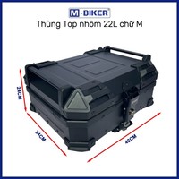 Boîte de rangement arrière pour moto de haute qualité, 20L, en aluminium en forme de M, avec couvercles d'angle ignifuges en ABS, éclairage LED, étanche