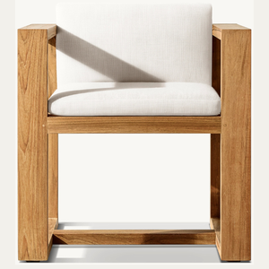 Chaise individuelle en teck de haute qualité, équipée de mousse souple, pour usage extérieur et résistante aux intempéries, en promotion. - Product Image 5