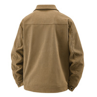 Veste en velours côtelé rétro pour homme SK, automne, chaude, décontractée, multi-poches, utilitaire, simple boutonnage, coupe slim, logo sur le devant, enduite