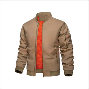 Veste légère pour homme, manteau coupe-vent décontracté printemps-automne avec fermeture éclair et poche - Product Image 1