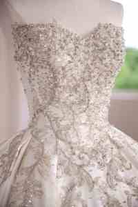 Vestido de Novia de Gala, Sin Tirantes, Escote Corazón, Corsé con Cristales, Estilo Barroco, Satén en Cascada, Tallas Grandes, Princesa, Personalizado, Venta al Por Mayor - Product Image 5