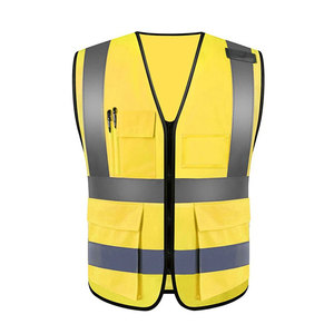 Chaleco DE TRABAJO reflectante Hi Vis de calidad superior Chaleco de seguridad de algodón con múltiples bolsillos e impresión de logotipo personalizado - Product Image 2