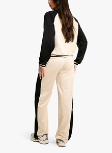 Pantalon à capuche zippé régulier pour femmes OEM 2 pièces ensemble survêtement solide et décontracté Hip Hop 100% coton blanc de gros - Product Image 5