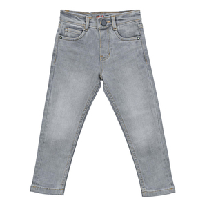 กางเกงยีนส์สลิมฟิตมีสไตล์สำหรับเด็กผู้ชายกางเกงยีนส์ฮิปฮอปเอวสูงขนาดใหญ่พิเศษโลโก้ส่วนตัวลำลองฤดูร้อน - Product Image 1