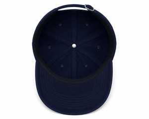 Xafa Weavings XV-C-85 Custom Embroidered 6 Panel <b>Baseball</b> <b>Cap</b> <b>Navy</b> Blue Adjustable Cotton Dad <b>Cap</b> Silver Copper Buckle High - Product Image 5