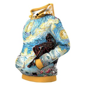 Venta al por mayor personalizado Venta caliente 3D Puff Impreso Sudadera con capucha de manga larga hombro caído Sudadera con capucha de algodón de gran tamaño para los hombres - Product Image 2