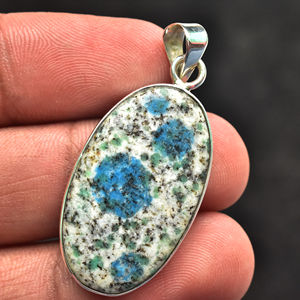 Colgante de jaspe K2 de plata auténtica, colgante de Plata de Ley 925 K2, collar de joyería de plata K2 - Product Image 5