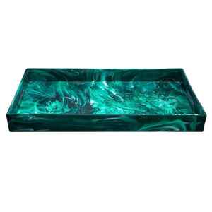 Bandeja de Servir de Resina Ecológica Personalizada con Asas, Diseño Moderno Multifuncional para Mesa de Comedor, Bodas, Eid, Ramadán, Joyería - Product Image 5