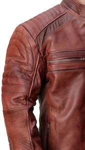 Chaqueta de Motociclista para Hombre, Otoño 2026, Transpirable, Resistente al Viento, con Capucha, de Piel Vacuna, Estilo Casual, Vintage, de Alta Calidad - Product Image 5