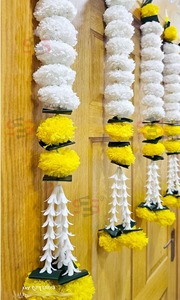 Guirlande de fond de fête Haldi Mehendi traditionnelle indienne décorations de mariage suspendues - Product Image 4