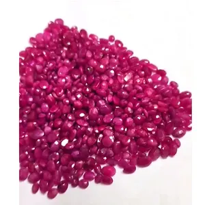 Natural Ruby 6x4mm to 7x5mm Oval facet 210 cts lot Iroc Sales High Quality Dark Pink Ruby Loose Gemstone for jewellery