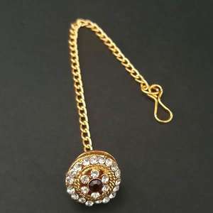 Kriaa 1504112 Bagues Fines Pierre Autrichienne Borla Maang Tikka - Product Image 1