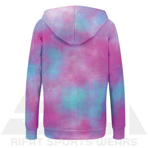 Sudadera con Capucha de Algodón Terry Premium con Logotipo Tie Dye en la Parte Delantera, Diseño Espiral Pastel Estético, Ropa de Invierno Colorida, Sublimación Resistente y Duradera - Product Image 3
