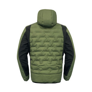 Veste matelassée imperméable pour hommes Manteau matelassé d'hiver à bulles rembourré en polyester vert Veste matelassée pour l'extérieur pour hommes - Product Image 2