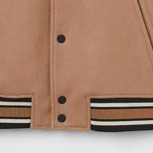 Meilleures ventes Veste d'hiver élégante Letterman pour hommes avec col montant de haute qualité - Product Image 5