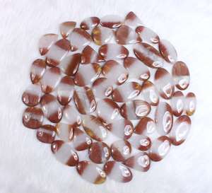 Étonnant rutile en cuivre pour la fabrication de bijoux Cabochons en cuivre rutile faits à la main pour pendentif collier dos plat pierre précieuse - Product Image 6