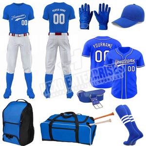 Kit de baseball pour hommes Ensemble complet de maillots et shorts respirants OEM ODM Nom de l'équipe personnalisé Kit de baseball disponible - Product Image 5