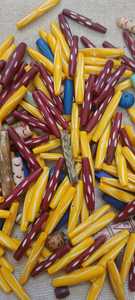 Antique Indian Bone <b>Beads</b> Mixed Color Venetian Chevron <b>Beads</b> <b>for</b> <b>Jewelry</b> <b>Making</b> Glass <b>Beads</b> Inspired by of India - Product Image 3