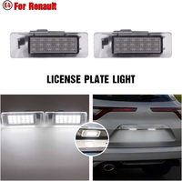 2 éclairages de plaque d'immatriculation à LED pour Renault Megane 4 Scenic IV Twingo Kangoo Koleos MK2 Clio IV V Logan Sandero Dacia Duster
