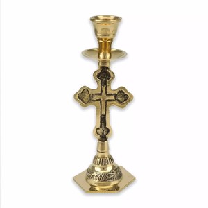 Bougeoir en aluminium fini or de qualité supérieure Intérieur de maison élégant et décorations de Noël festives pour le salon - Product Image 2