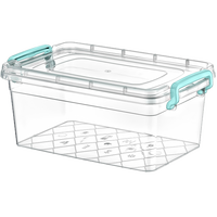 Afossa AK 245 Secure 3L Midi Contenant de cuisine en plastique PP injecté hermétique empilable avec couvercle verrouillable, boîte de rangement alimentaire moderne