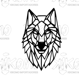 Loup géométrique en MDF noir - Product Image 3