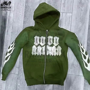 Sudaderas con capucha bordadas de alta calidad, precio barato básico, mezcla de algodón, ajuste holgado, ropa informal, sudaderas con capucha bordadas de angustia - Product Image 5