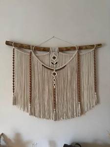 Decoración de Pared de Macramé Blanco de Estilo Tradicional, Ideal para Restaurantes, Cafeterías, Hogares y Decoración de Interiores Elegante, Procedente de la India - Product Image 4