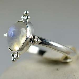 Rainbow Moonstone 925 Sterling Silver Handmade Statement Ring Men's Boho June Birthstone Jewelry Perfect Gift for Her Birthday - Product Image 3