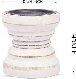 Bougeoir en bois rustique de ferme pour l'occasion spéciale décor à la maison cadeaux idéaux décorations de fêtes de mariage bougie - Product Image 6