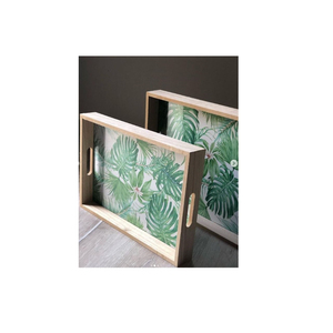 ถาดเสิร์ฟไม้คัตเอาท์จับรูปสี่เหลี่ยมผืนผ้าตกแต่งถาดเสิร์ฟอาหารสําหรับบ้านโรงแรมซัพพลายเออร์อุปกรณ์เสริม - Product Image 2