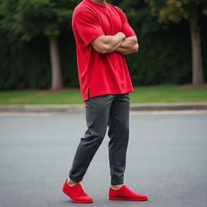 Camisetas de manga larga sólidas ecológicas personalizadas y pantalones para correr 2 en 1, conjuntos de chándal ligeros de verano para exteriores - Product Image 4