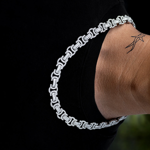 Hip Hop lujo 20mm 5 filas Iced Out Moissanite diamante S925 plata Miami cubano enlace cadena collar hombres - Product Image 4