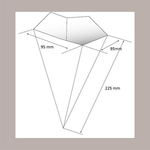 GARDA BOX FACTORY 100 piezas orgánico para llevar cono grande marrón 235g/m2 cartón de fibra virgen pura para alimentos fritos H225 embalaje - Product Image 4