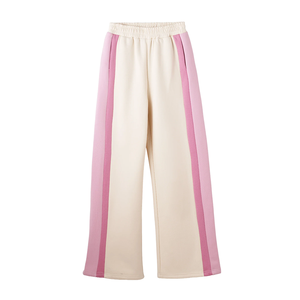 Conjuntos Deportivos de Mujer en Tela de Felpa Blanca Sólida de Moda, Cordones Rosas, Bolsillo Delantero Personalizado, Conjuntos Elegantes, Ecológicos, Transpirables, de Primavera - Product Image 4