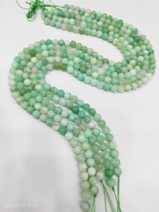 Perles d'agate Rehmat, chrysoprase naturelle, rondes, lisses, vertes, qualité supérieure, 8 mm, perles en vrac pour la fabrication de bijoux - Product Image 4